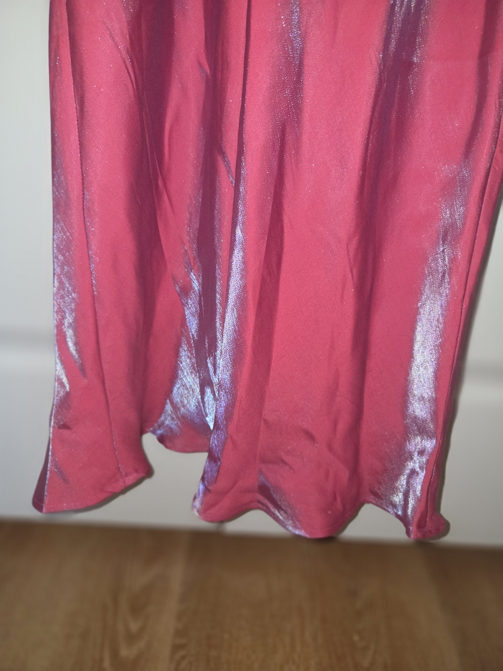 wild fable Pink Satin Slip Dress with Shimmer - Picture 4 of 4